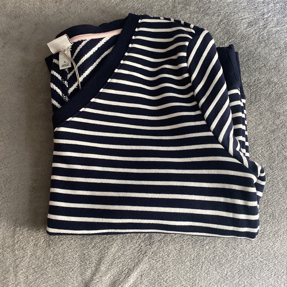 A New Day Women’s Striped V-Neck Sweater - Picture 8 of 10